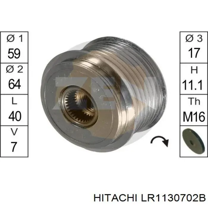 LR1130702B Hitachi генератор