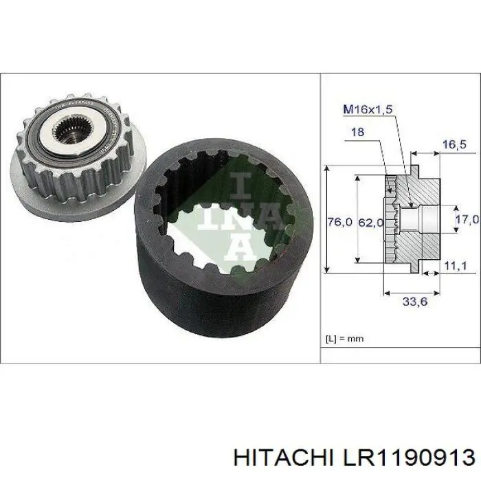 Генератор LR1190913 Hitachi