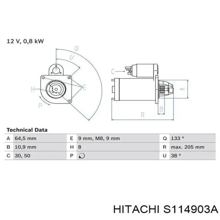 Стартер 51890633 Fiat/Alfa/Lancia