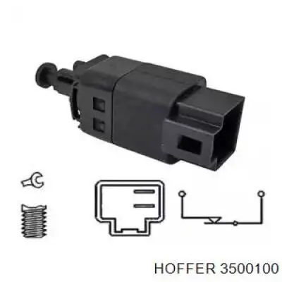 Купити 3500100 Hoffer Датчик педалі гальма