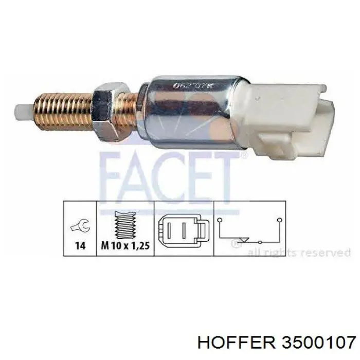 Кнопка стоп-сигналу Hoffer 3500107 ціна, від 6.96 USD