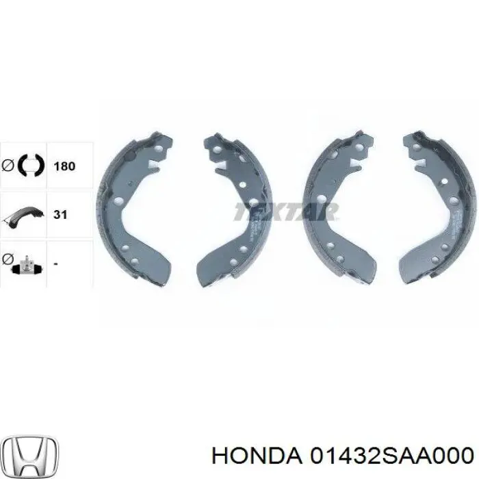 Колодки гальмові задні, барабанні Honda 01432SAA000 ціна, від 17.35 USD