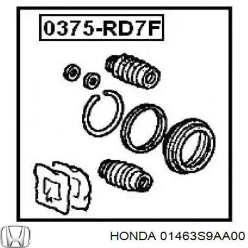 Ремкомплект супорту гальмівного переднього Honda 01463S9AA00 ціна, від 5.50 USD
