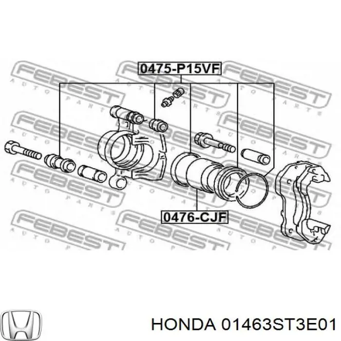 Ремкомплект переднього супорту 01463ST3E01 Honda