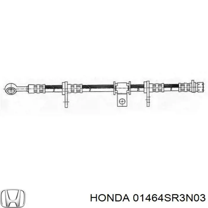 Шланг гальмівний передній, правий 01464SR3N03 Honda