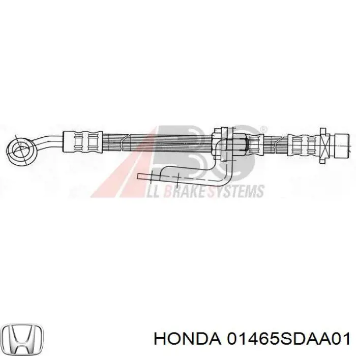 Шланг гальмівний передній, лівий 01465SDAA01 Honda