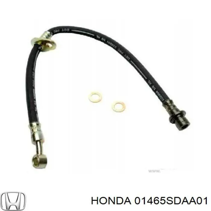 Шланг гальмівний передній, лівий Honda 01465SDAA01 ціна, від 11.39 USD