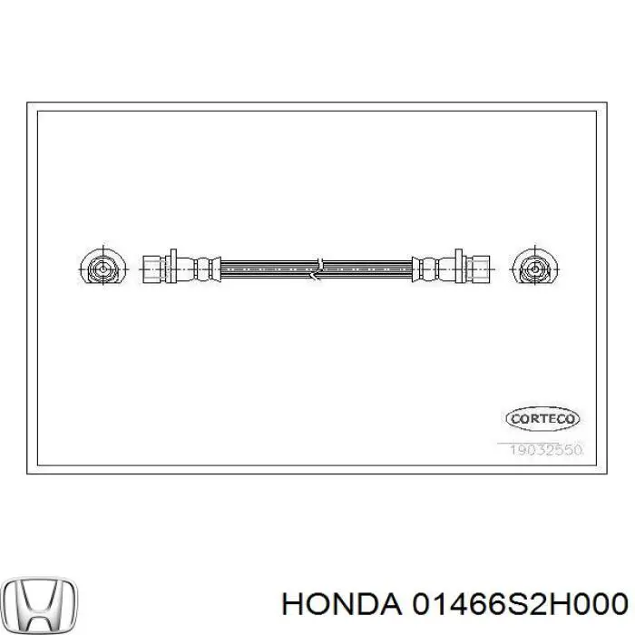 Купити 01466S2H000 Honda Шланг гальмівний задній