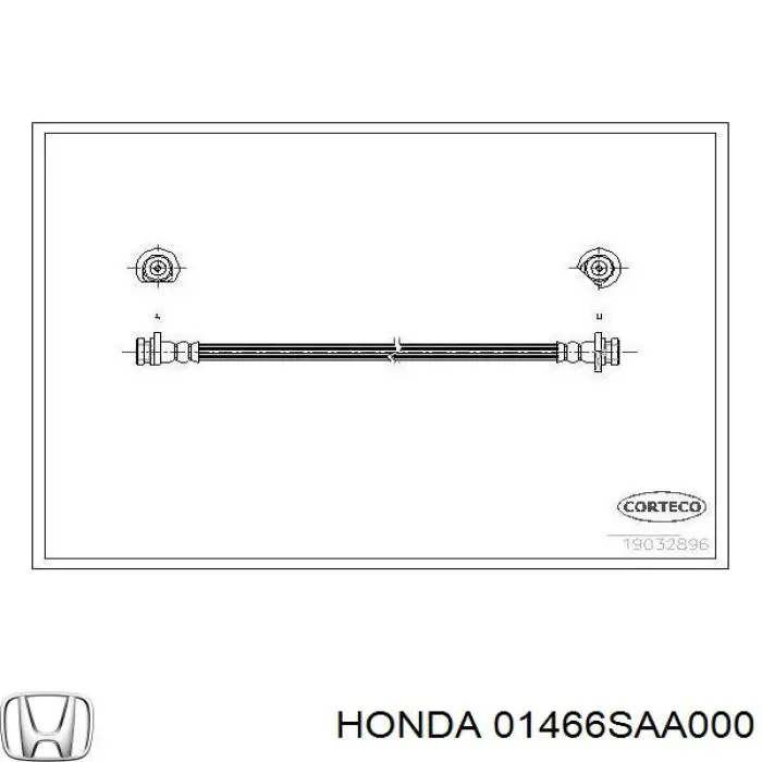 Шланг гальмівний задній, правий Ashika 69044101 ціна, від 11.71 USD