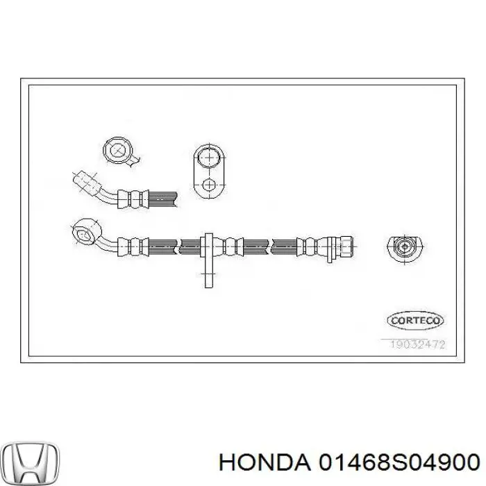 Шланг гальмівний задній, лівий Honda 01468S04900 ціна, від 15.87 USD