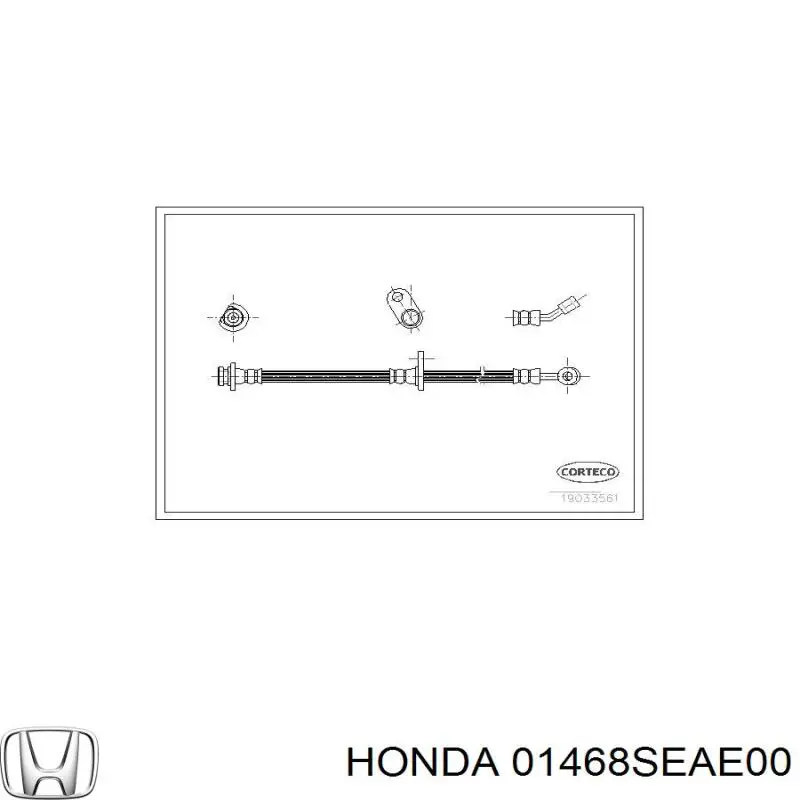 Шланг гальмівний задній, лівий 01468SEAE00 Honda