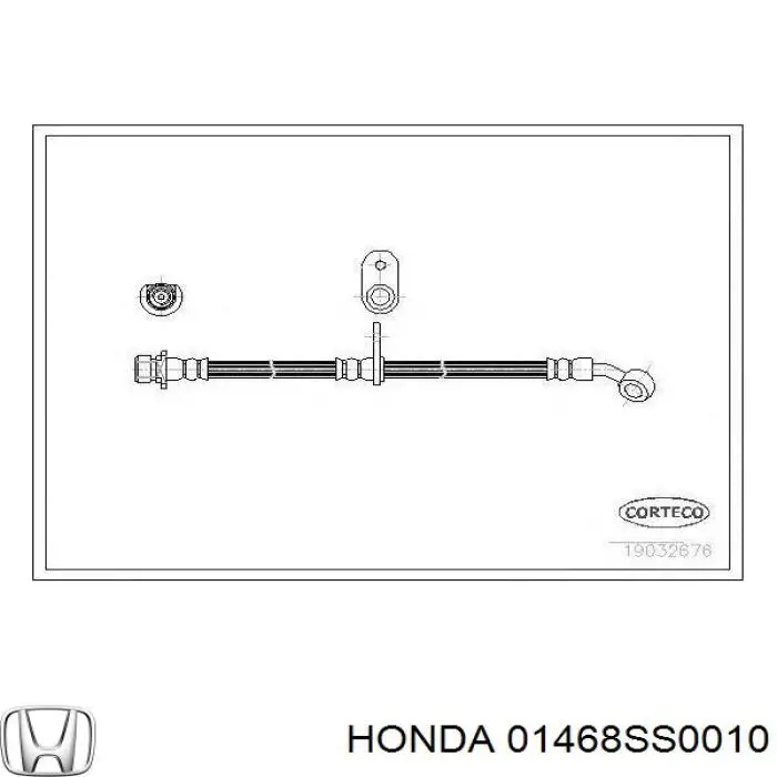 01468SS0010 Honda Шланг гальмівний задній