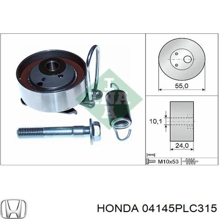 Ролик натягувача ременя ГРМ 04145PLC315 Honda