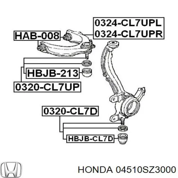 04510SZ3000 Honda Кульові на авто