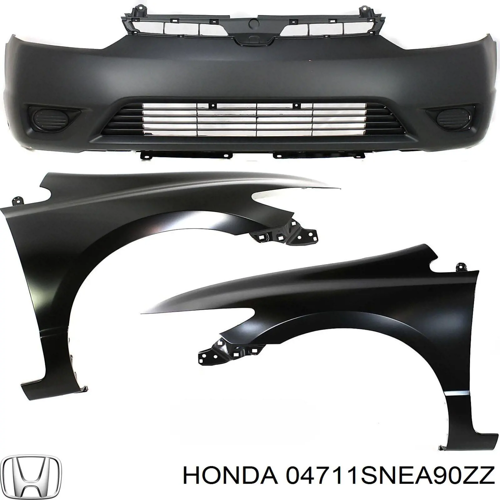 Передній бампер на Honda Civic GX 