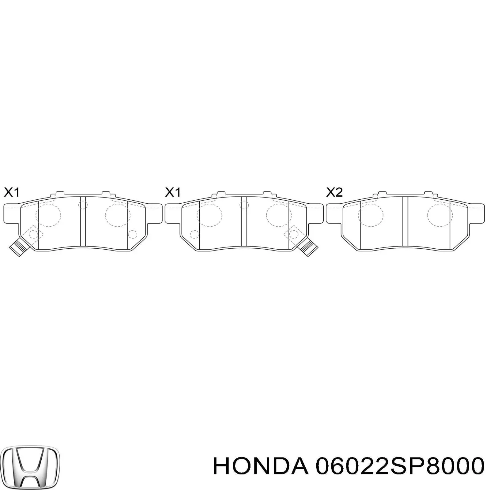 Купити 06022SP8000 Honda Задні колодки