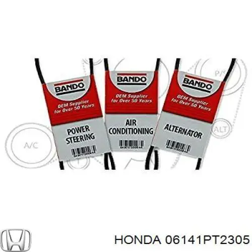 Зубчастий ремінь Honda 06141PT2305 ціна, від 11.66 USD