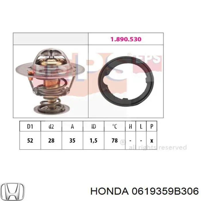 0619359B306 Honda Авто термостат