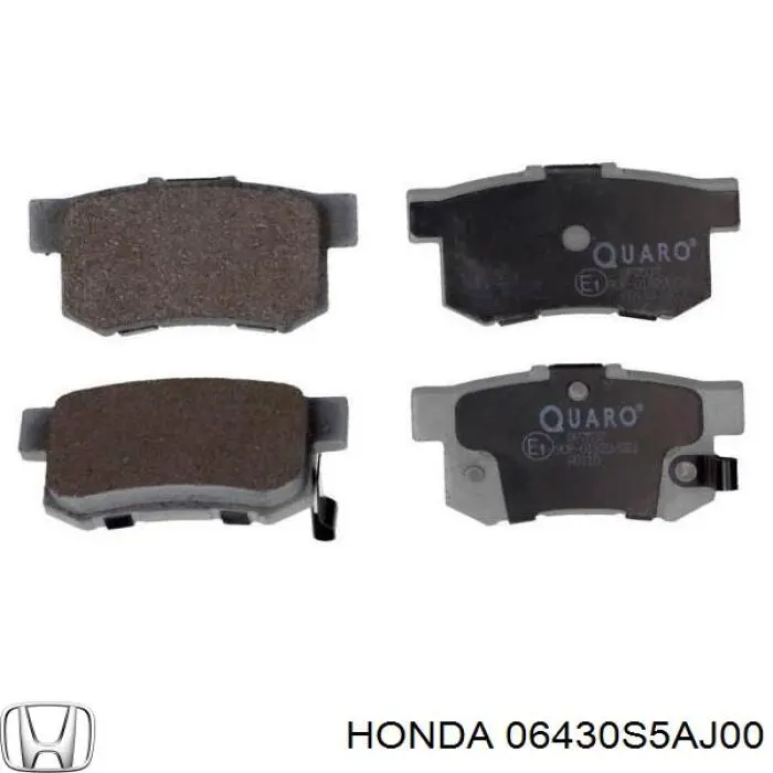 06430S5AJ00 Honda колодки гальмові задні, дискові
