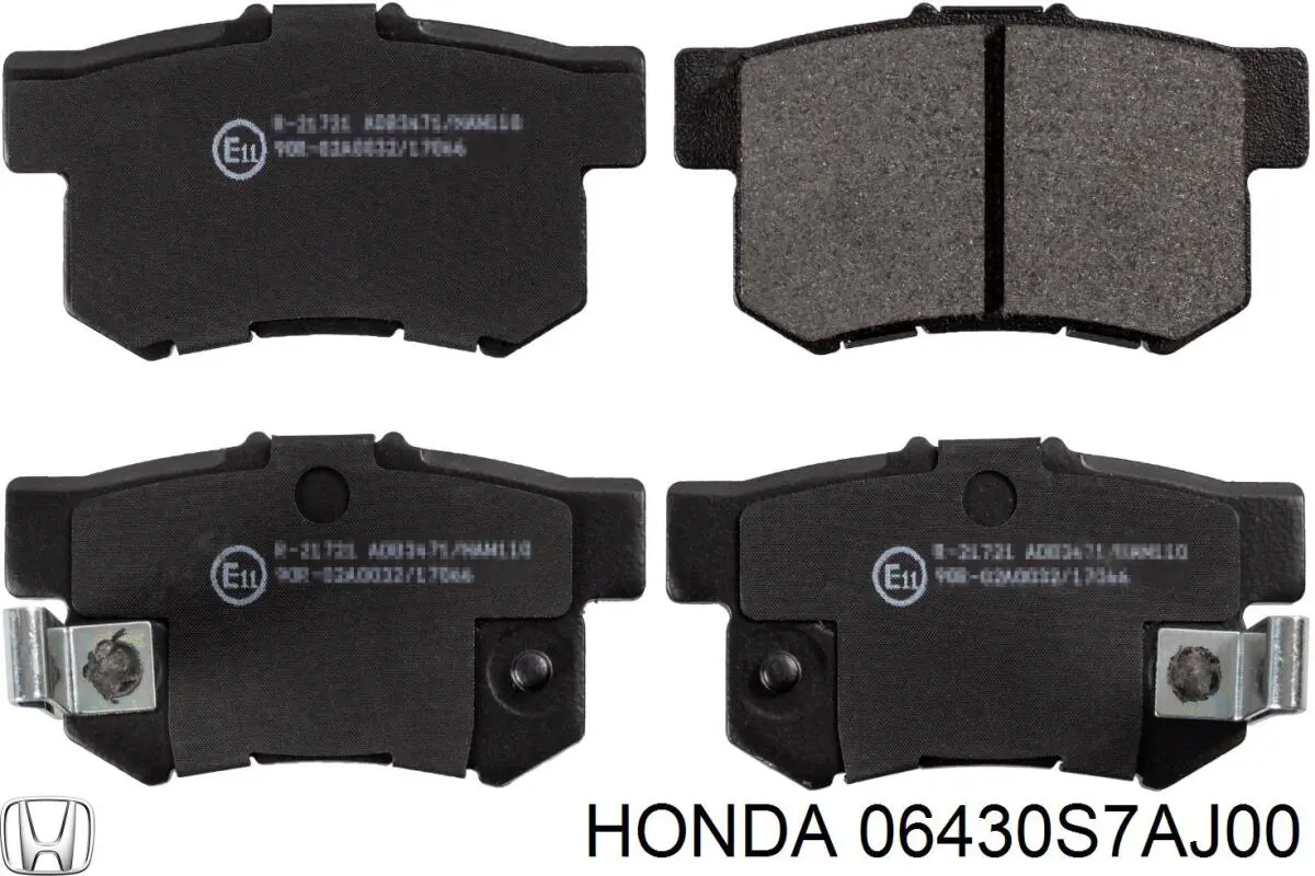 06430S7AJ00 Honda колодки гальмові задні, дискові