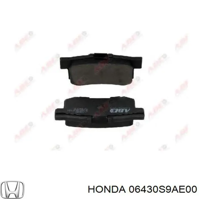 Задні гальмівні колодки Honda 06430S9AE00 ціна, від 20.27 USD