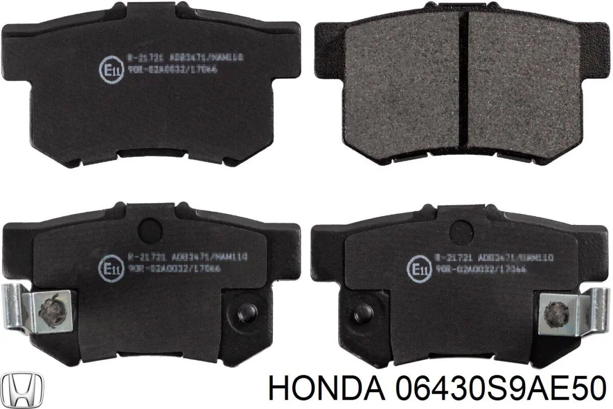06430S9AE50 Honda колодки гальмові задні, дискові