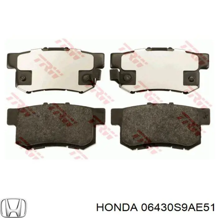 Задні гальмівні колодки Honda 06430S9AE51 ціна, від 19.10 USD