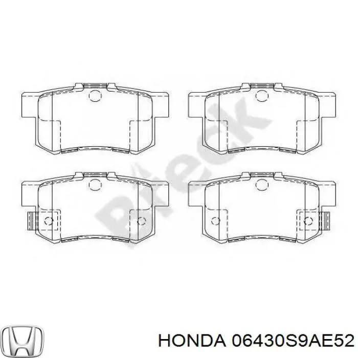 Купити 06430S9AE52 Honda Задні колодки