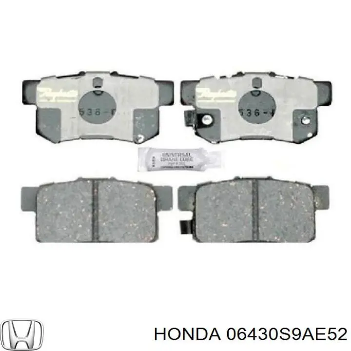 Задні гальмівні колодки 06430S9AE52 Honda