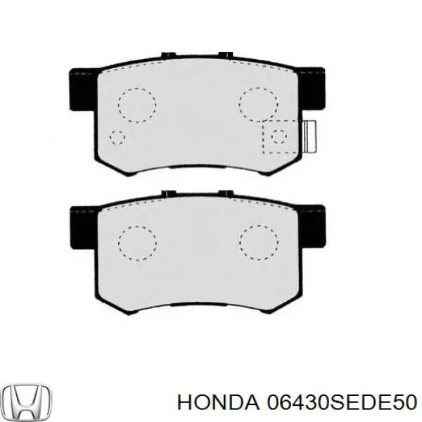 Задні гальмівні колодки 06430SEDE50 Honda