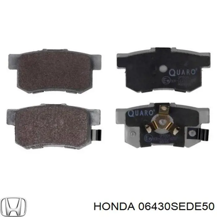 06430SEDE50 Honda колодки гальмові задні, дискові