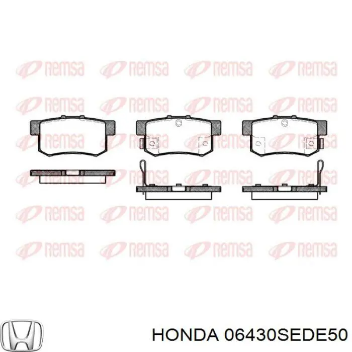 Задні гальмівні колодки Honda 06430SEDE50 ціна, від 17.57 USD