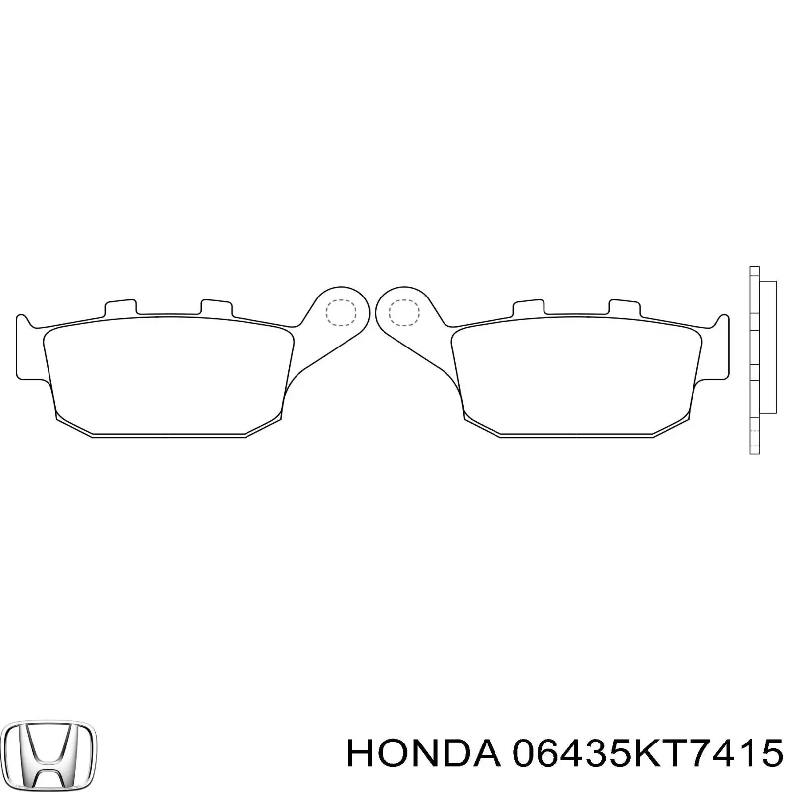Купити 06435KT7415 Honda Задні колодки