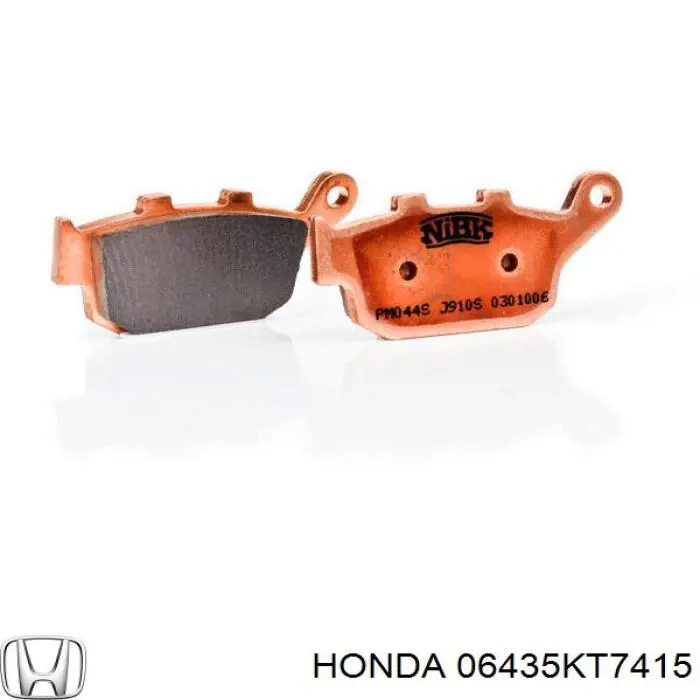 06435KT7415 Honda Колодки гальмівні задні, дискові