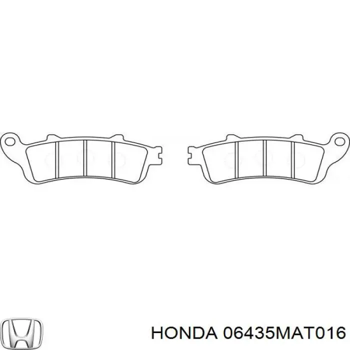 Колодки гальмові задні, дискові 06435MAT016 Honda