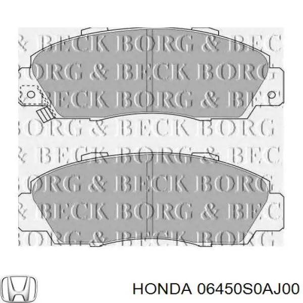 06450S0AJ00 Honda колодки гальмівні передні, дискові