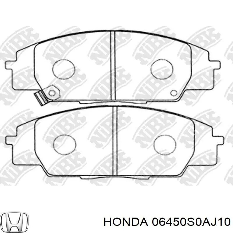 Колодки гальмівні передні, дискові 06450S0AJ10 Honda