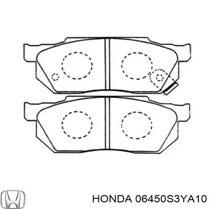 06450S3YA10 Honda колодки гальмівні передні, дискові