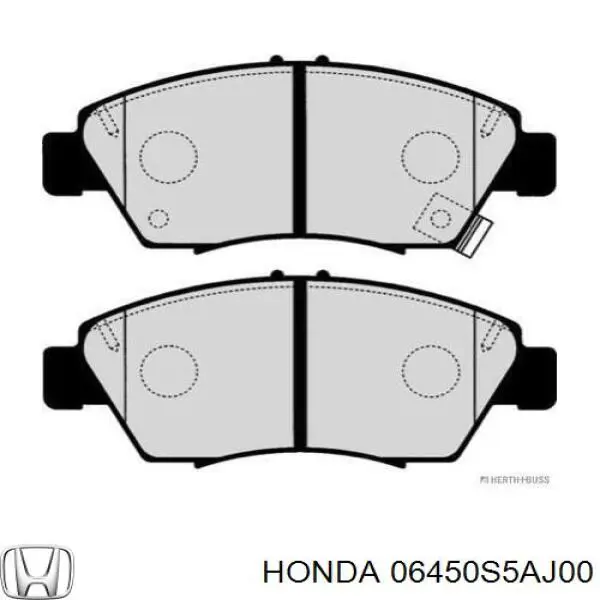 Купити 06450S5AJ00 Honda Колодки гальмівні передні, дискові
