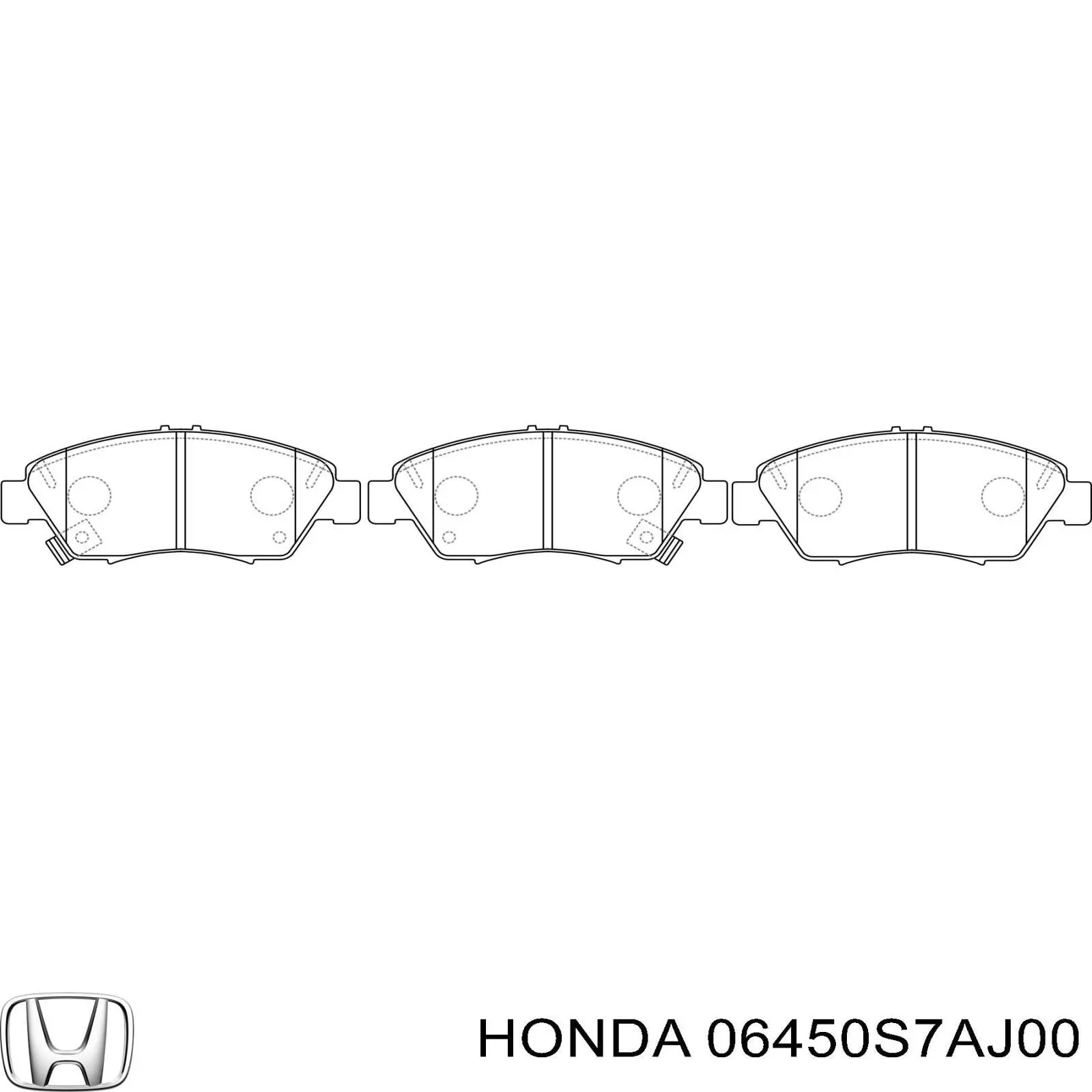 Купити 06450S7AJ00 Honda Колодки гальмівні передні, дискові