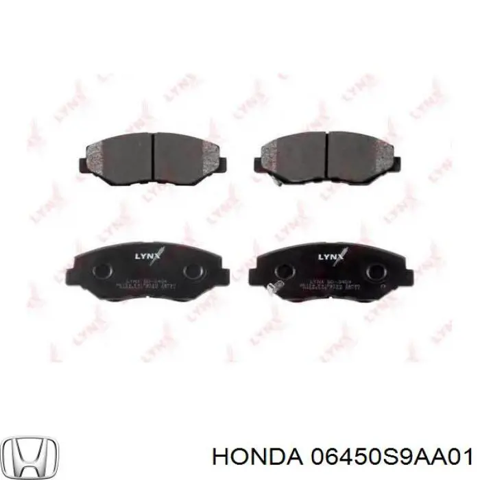 06450S9AA01 Honda колодки гальмівні передні, дискові