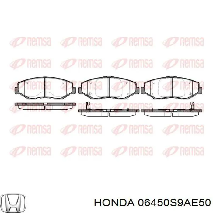 Купити 06450S9AE50 Honda Колодки гальмівні передні, дискові