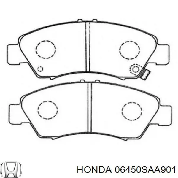 Купити 06450SAA901 Honda Колодки гальмівні передні, дискові