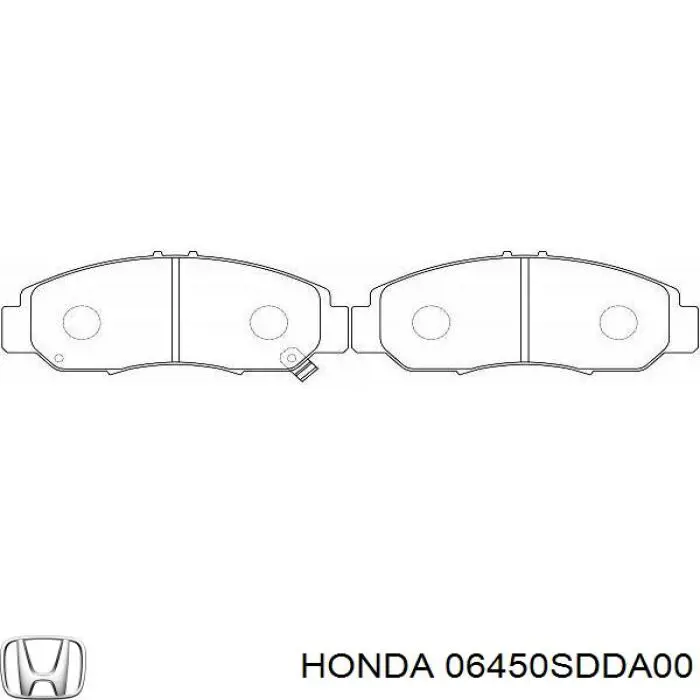 06450SDDA00 Honda колодки гальмівні передні, дискові