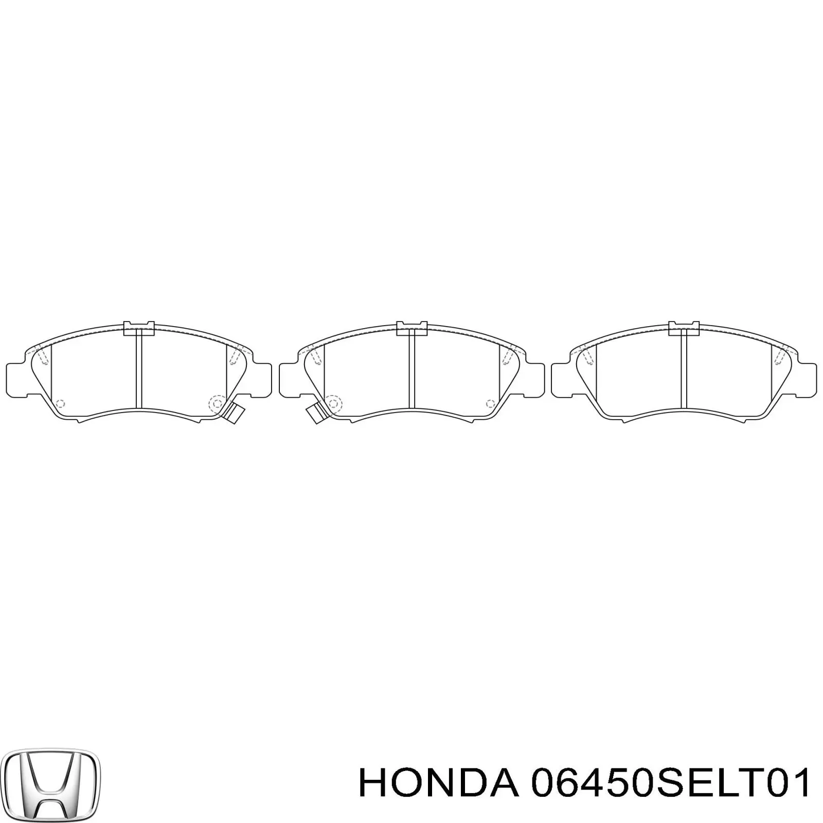 Тормозні колодки Honda 06450SELT01