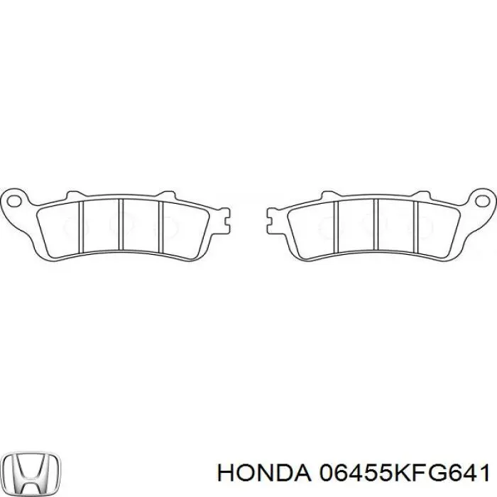 Колодки гальмівні передні, дискові 06455KFG641 Honda