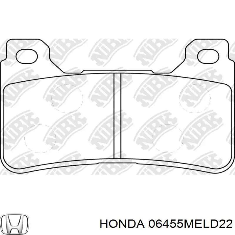 Передні тормозні колодки 06455MELD22 Honda