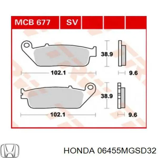 06455MGSD32 Honda 