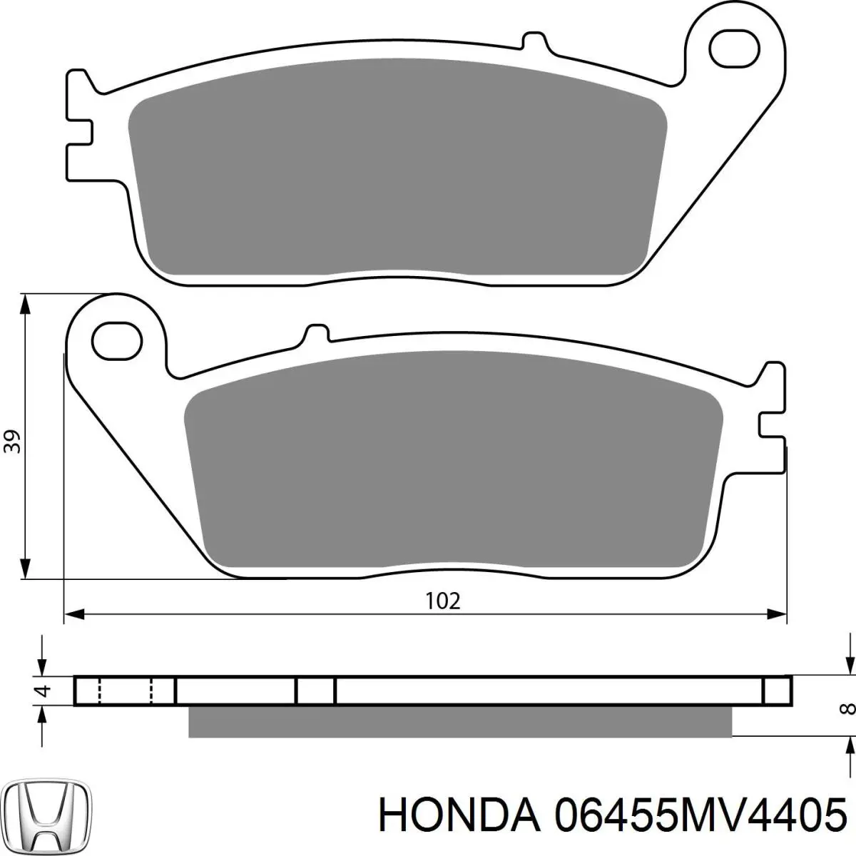 06455MV4405 Honda Передні гальмівні колодки