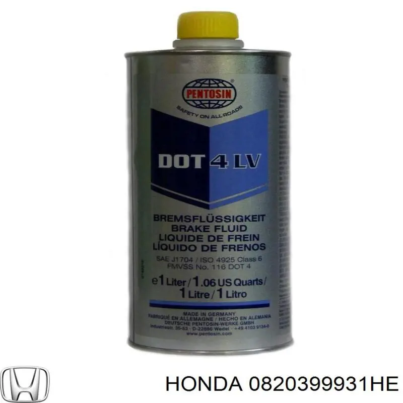 Рідина гальмівна Honda 0820399931HE ціна, від 3.29 USD